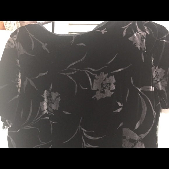 Vintage Patterned velvet evening dress - Picture 4 of 9